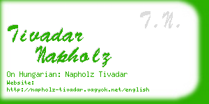 tivadar napholz business card